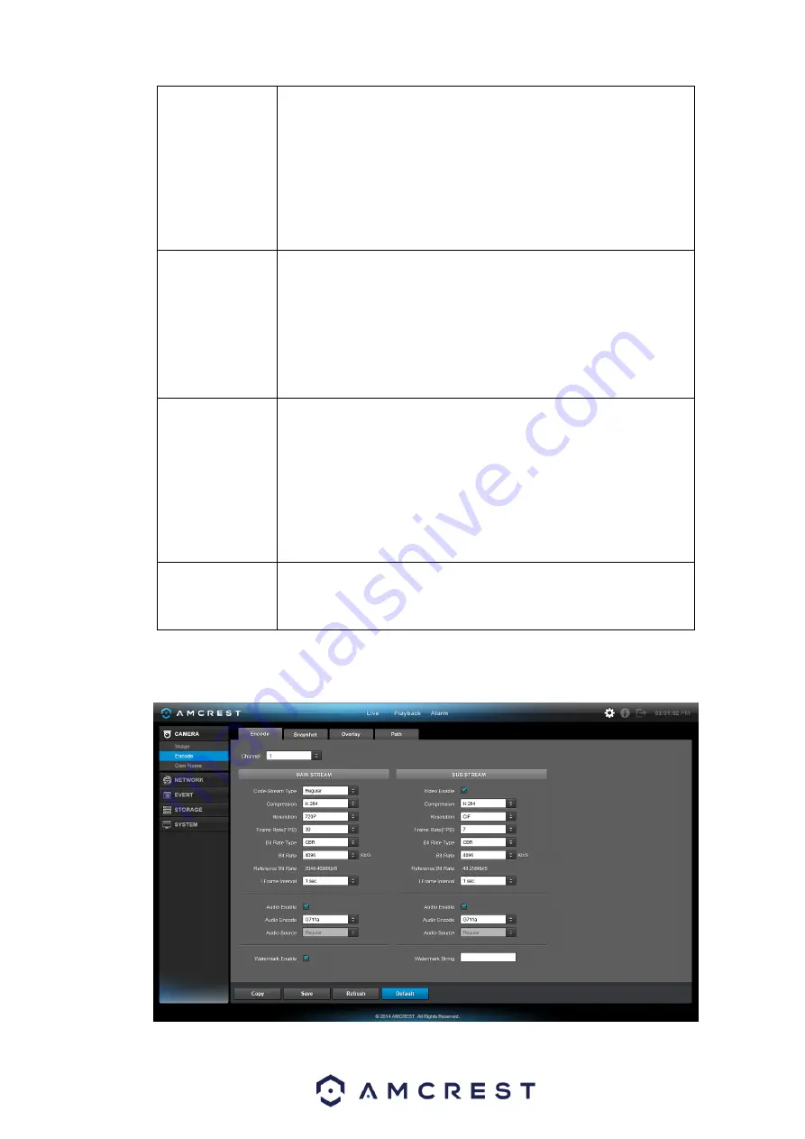 Amcrest General 1080P(V2) Mini 1U Series User Manual Download Page 126