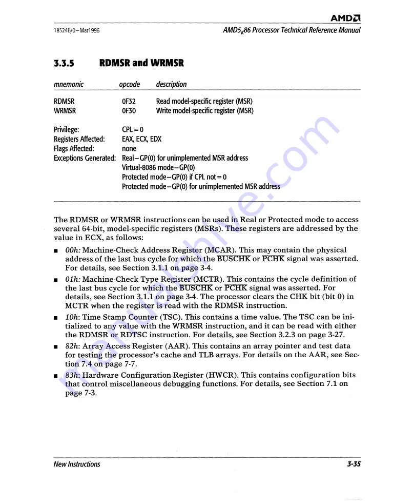 AMD AMD5K86 Technical Reference Download Page 90