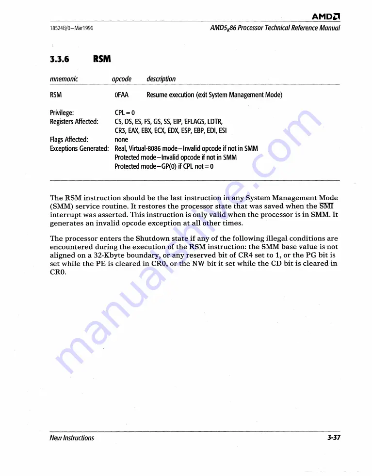 AMD AMD5K86 Technical Reference Download Page 92