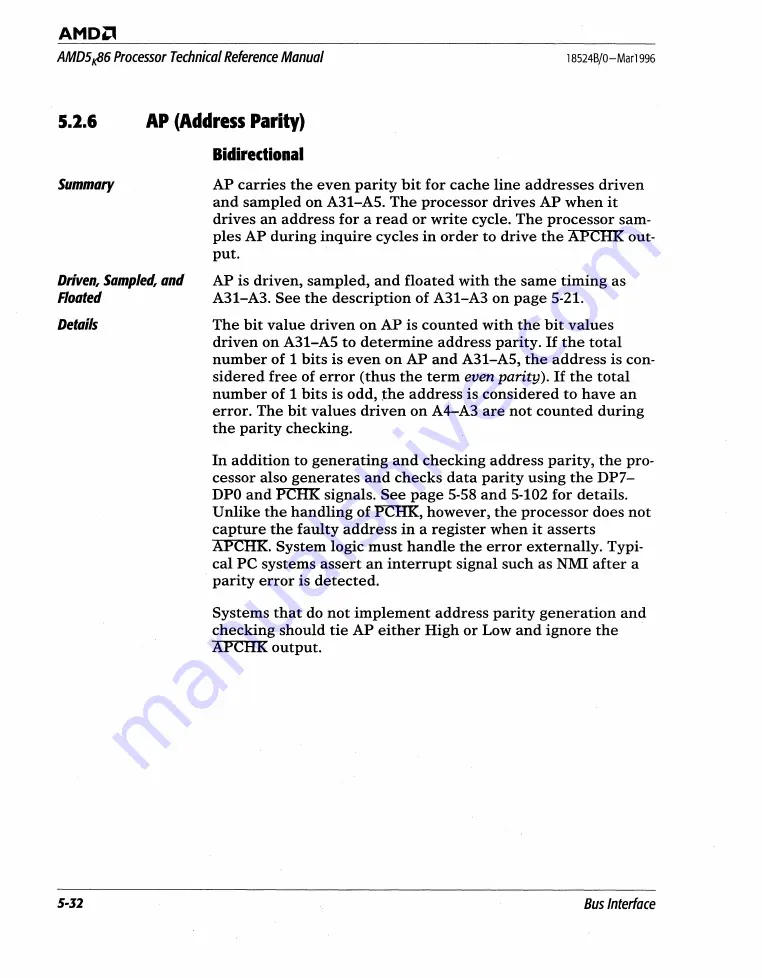 AMD AMD5K86 Technical Reference Download Page 151