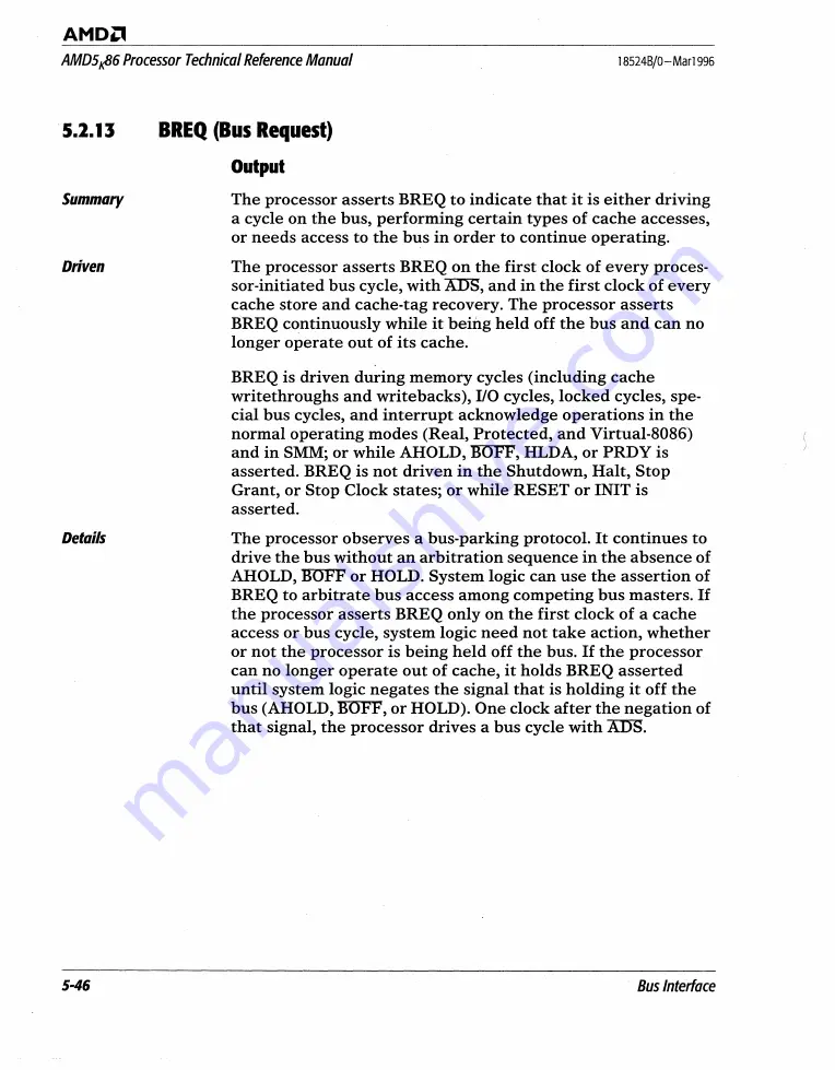 AMD AMD5K86 Technical Reference Download Page 165