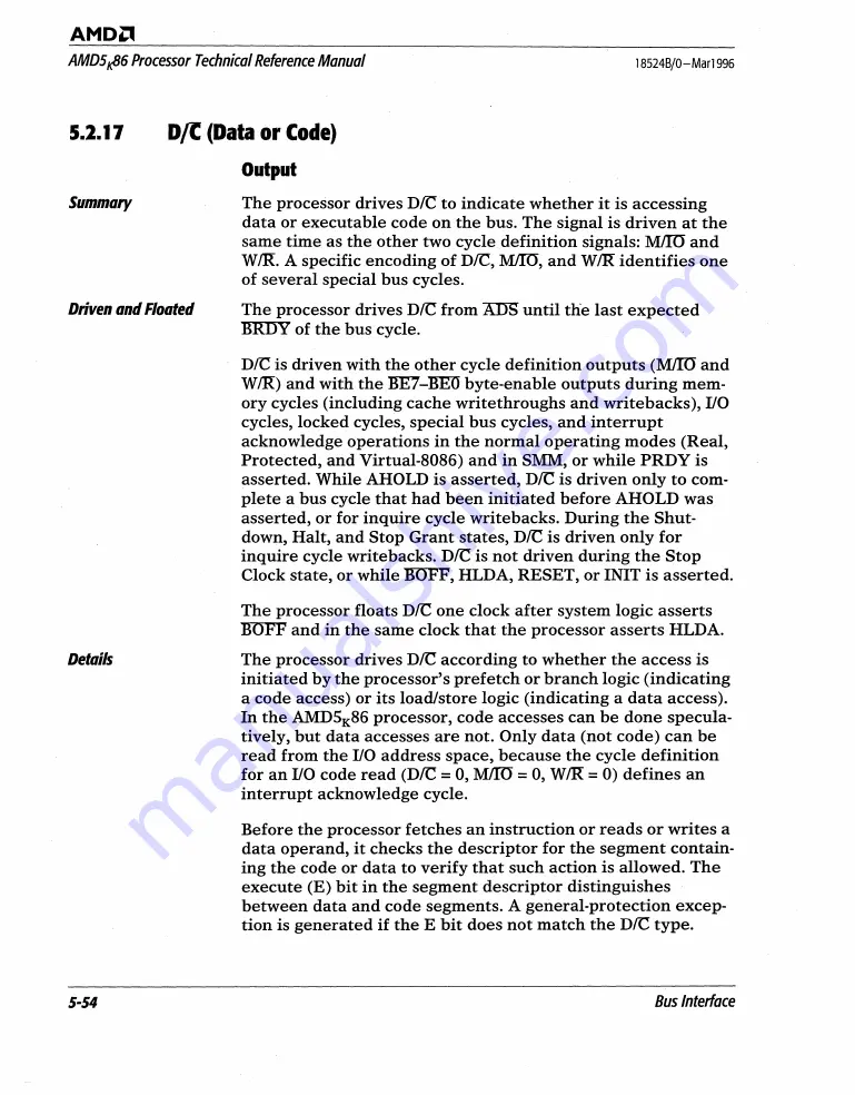 AMD AMD5K86 Technical Reference Download Page 173