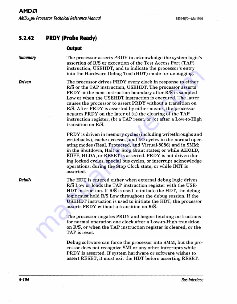 AMD AMD5K86 Technical Reference Download Page 223