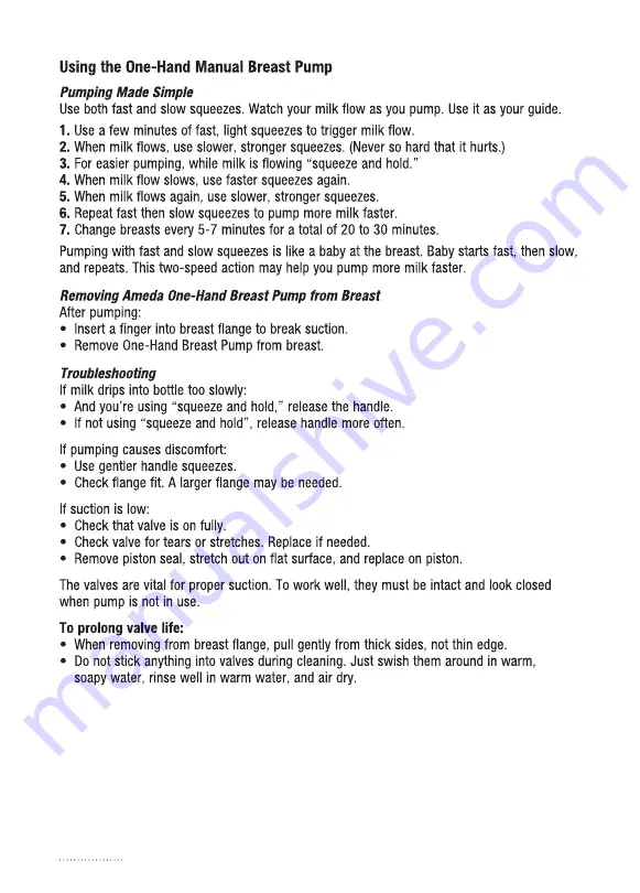 Ameda HygieniKit Instructions Manual Download Page 9