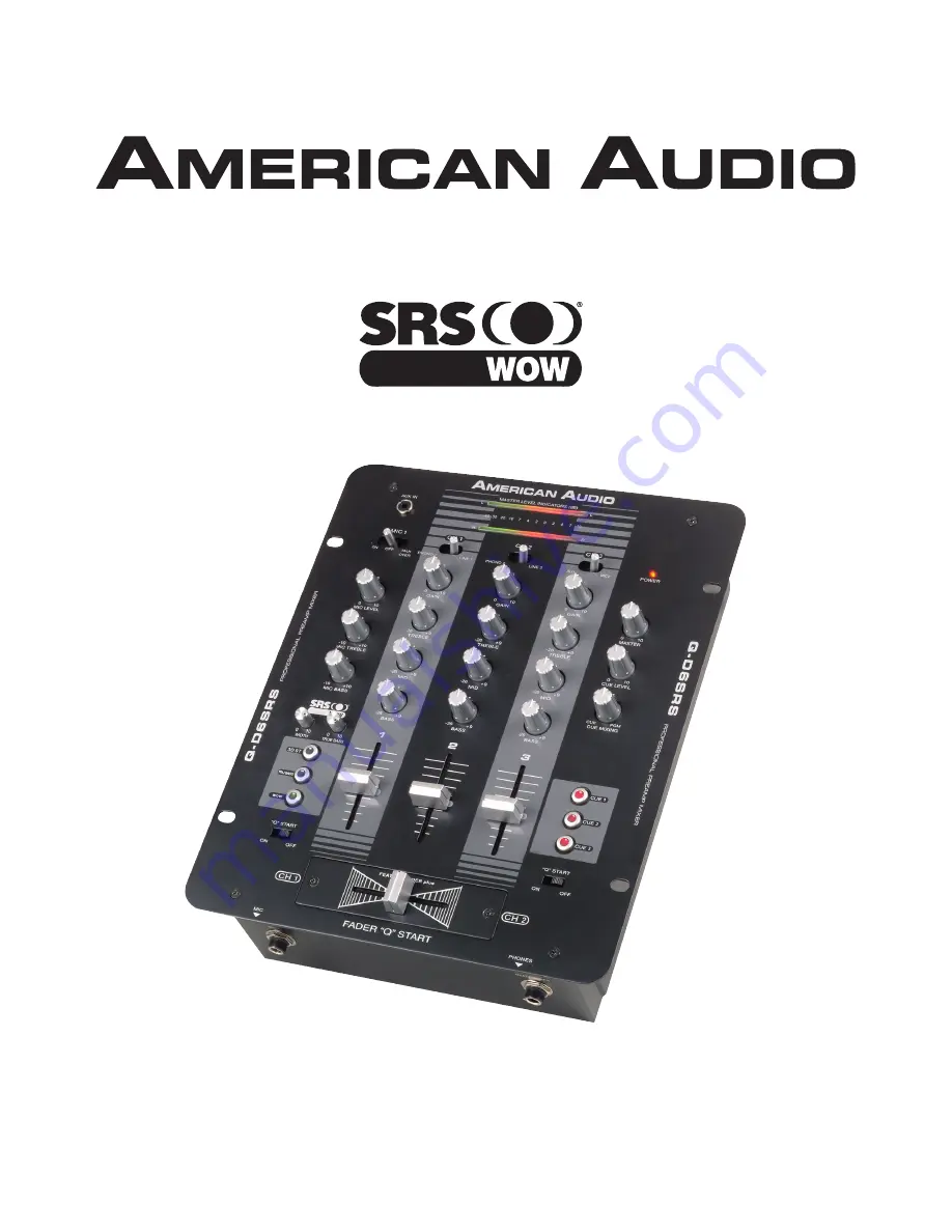 American Audio 640282055895 Owner'S Manual Download Page 1