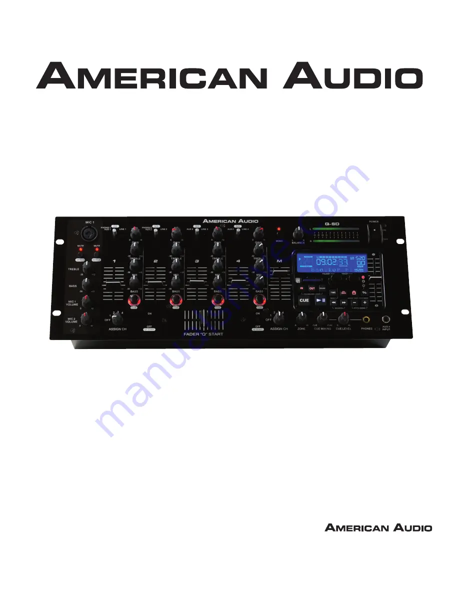 American Audio Q-SD Скачать руководство пользователя страница 1