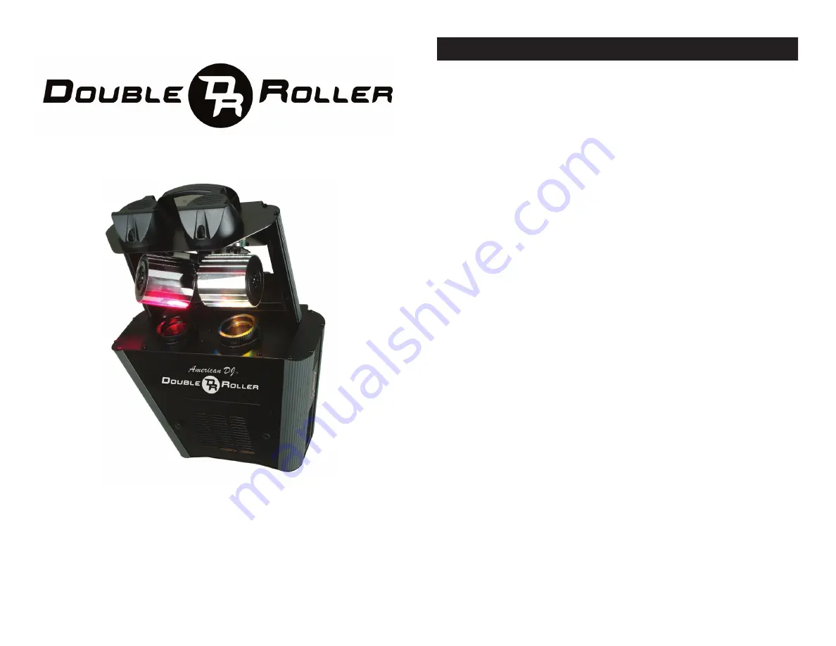 American DJ Double Roller User Instructions Download Page 1