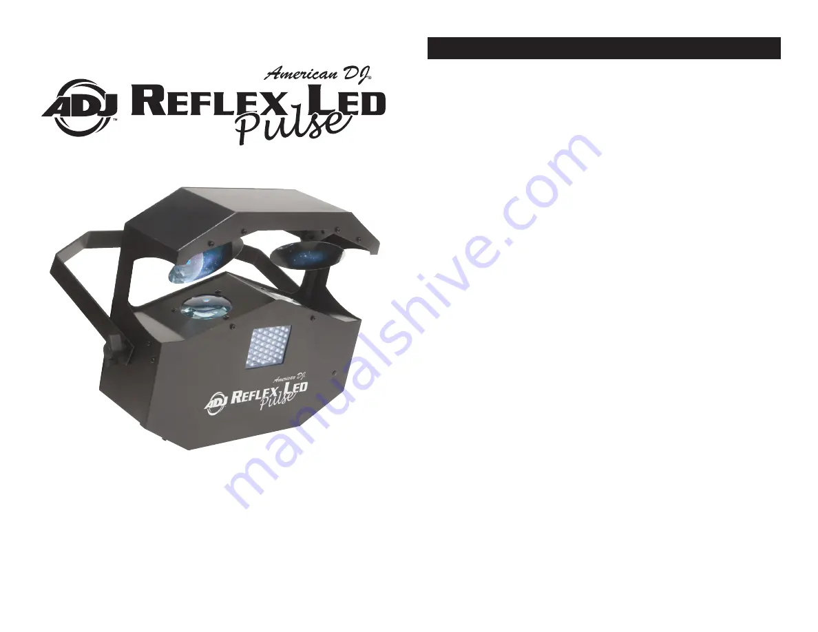 American DJ Reflex LED Pulse User Instructions Download Page 1