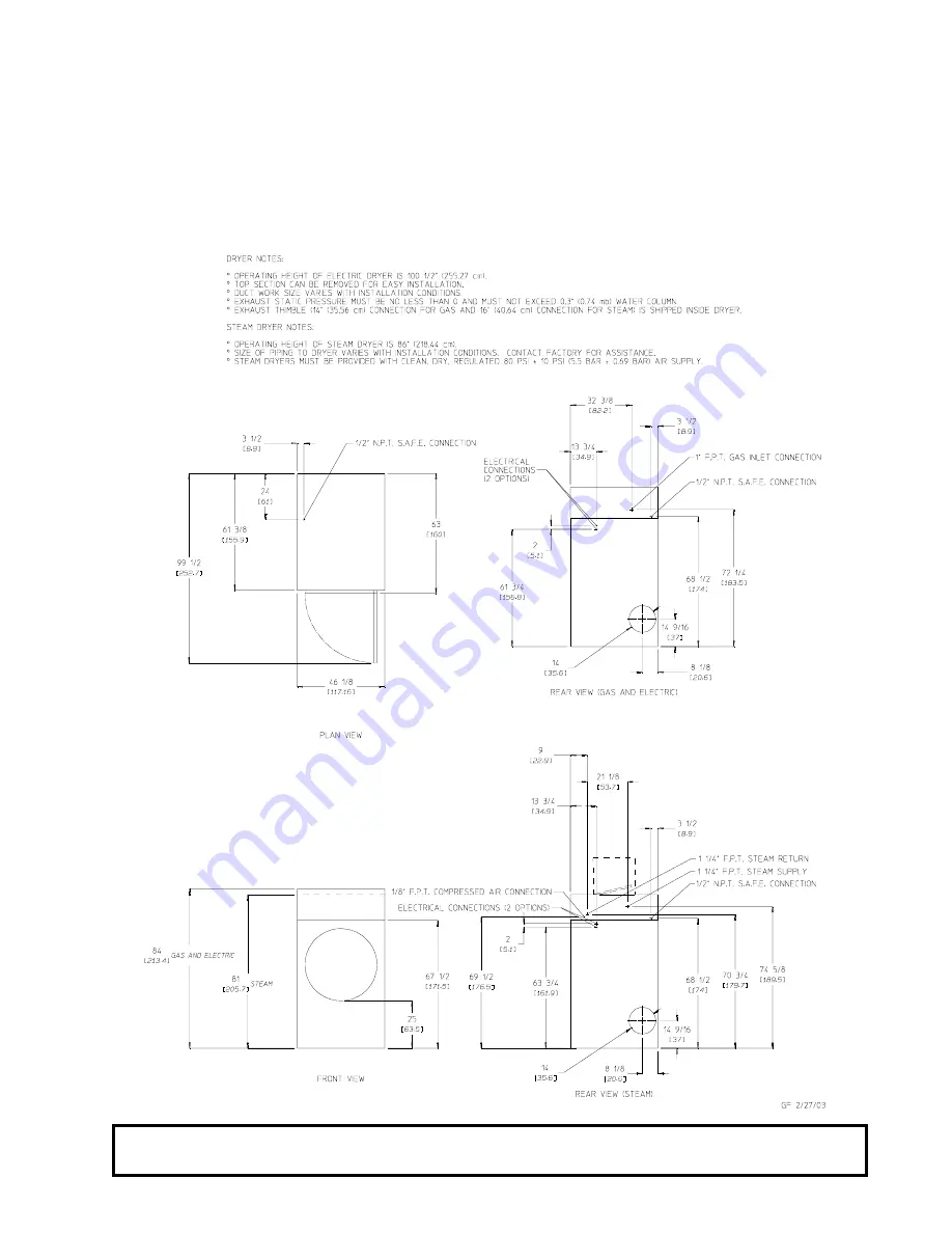 American Dryer Corp. AD-115ES II Installation Manual Download Page 11