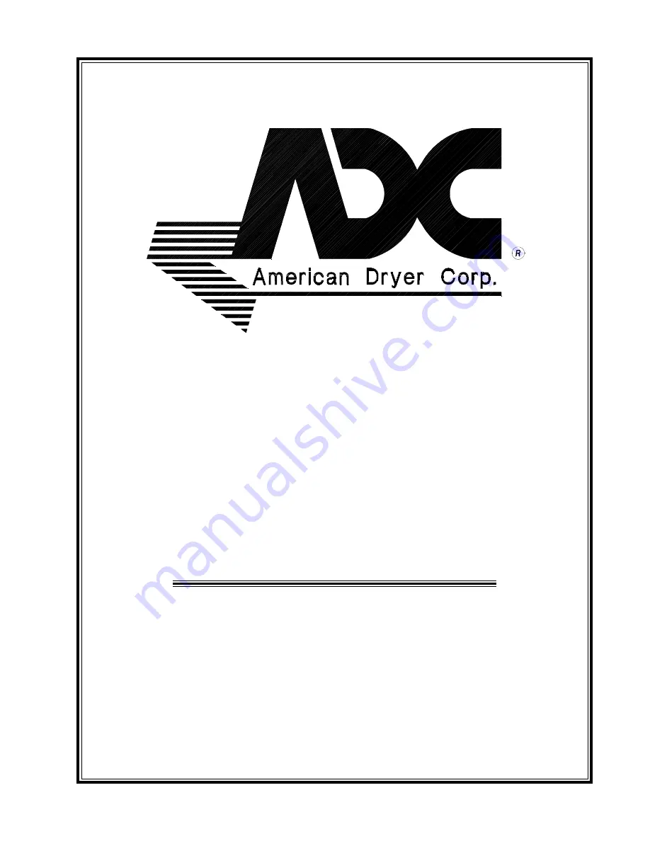 American Dryer Corp. AD-24 II Parts Manual Download Page 1