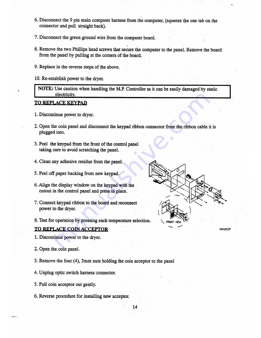 American Dryer Corp. AD-530 Скачать руководство пользователя страница 16