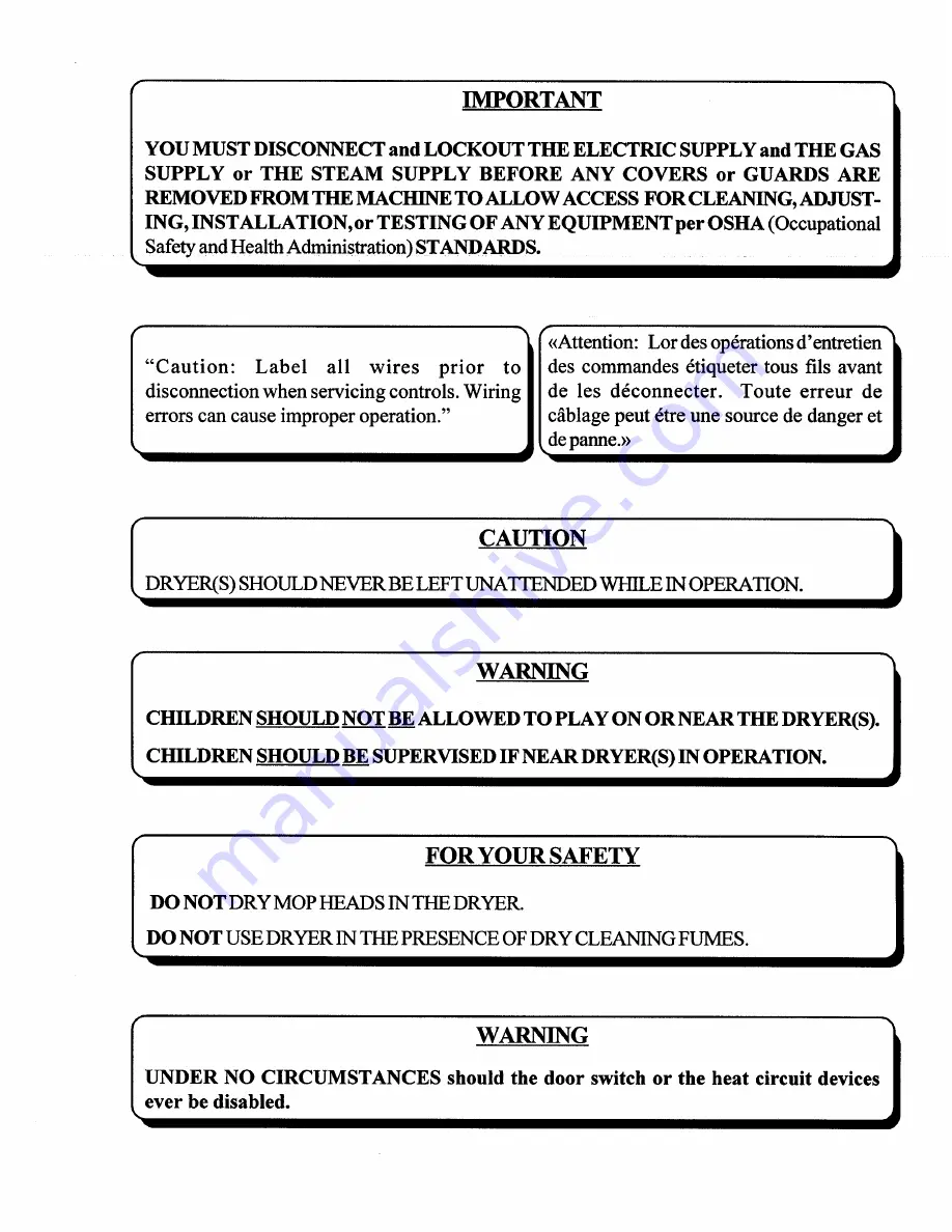 American Dryer Corp. AD-75T Installation & Operator'S Manual Download Page 3