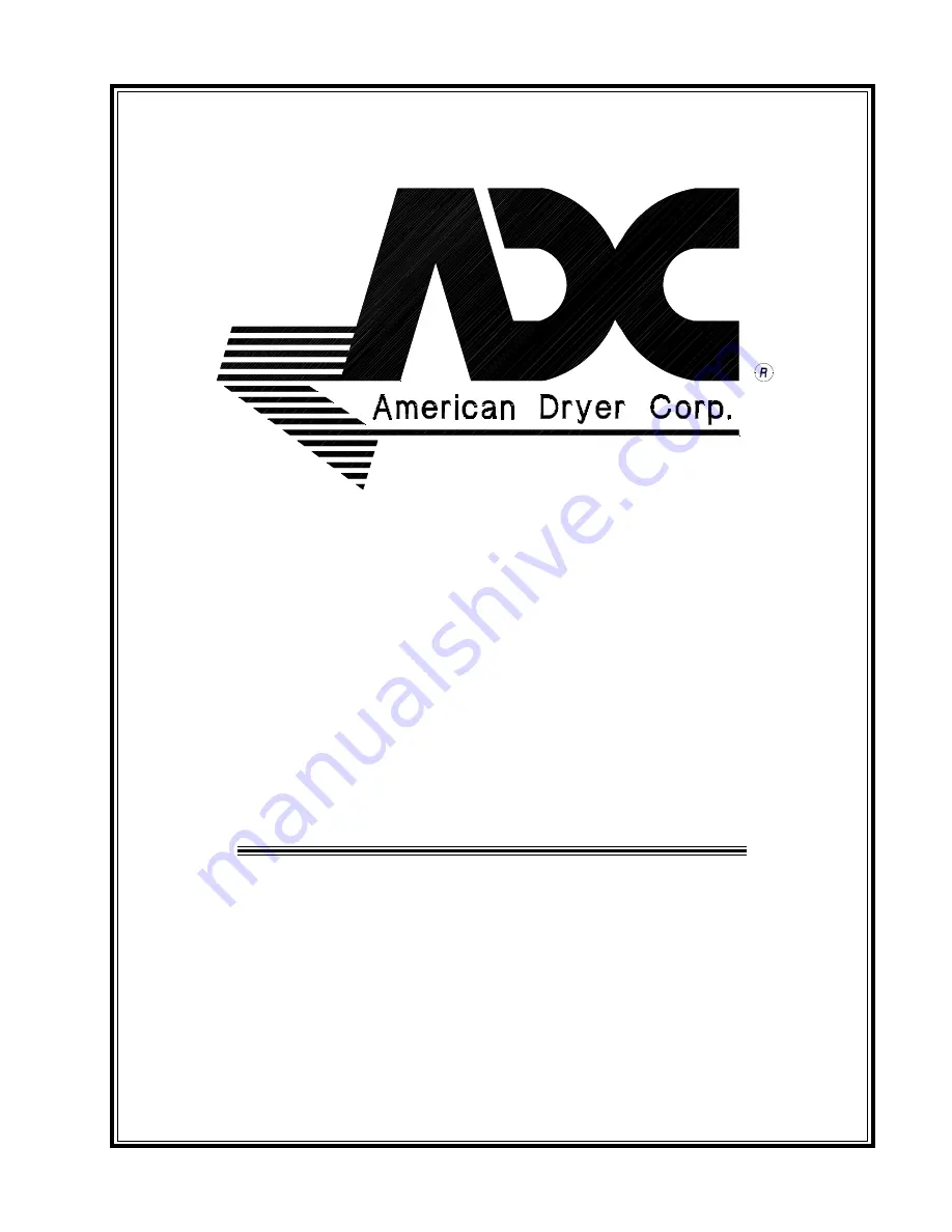 American Dryer Corp. ADG-320D Service Procedures Download Page 1