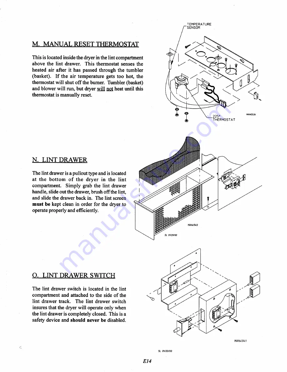 American Dryer Corp. CE 96-190 Service Manual Download Page 250