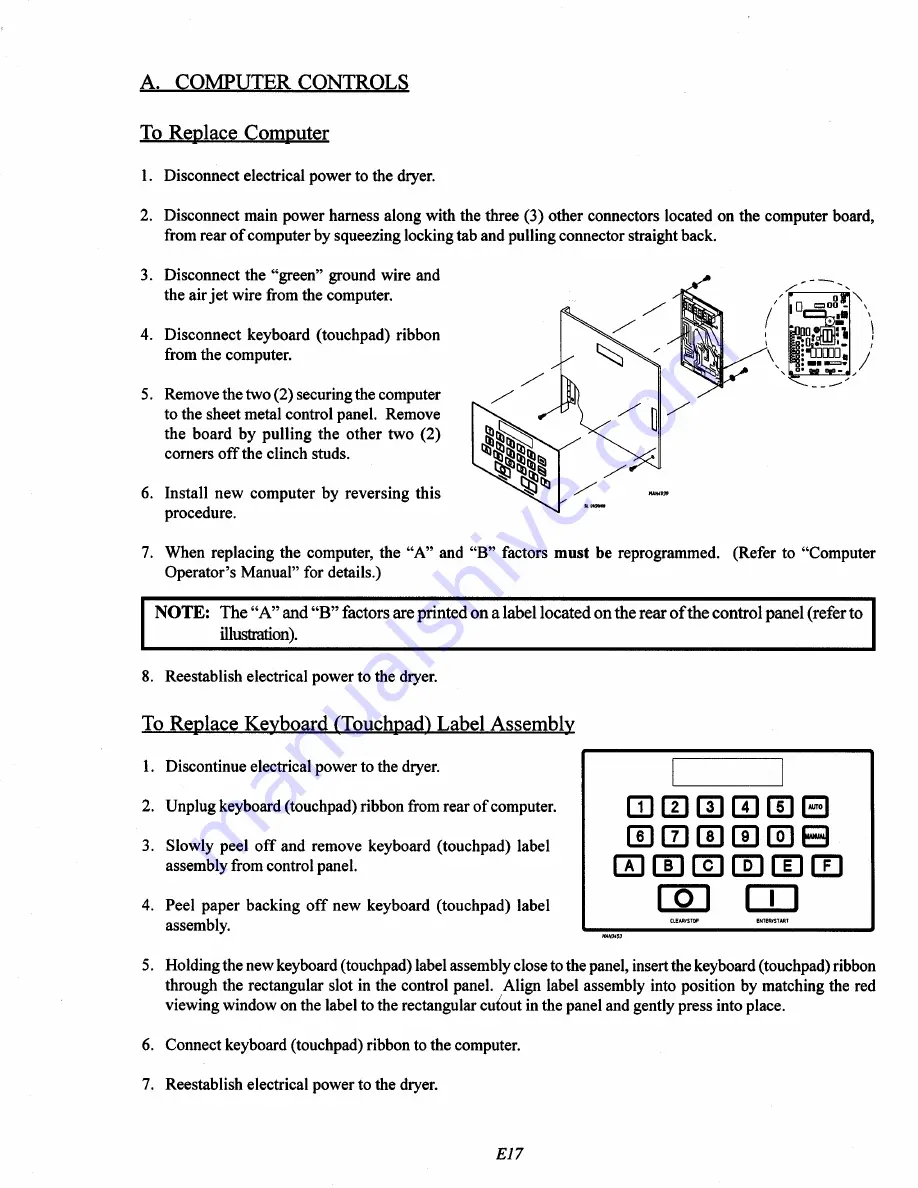 American Dryer Corp. CE 96-190 Service Manual Download Page 253