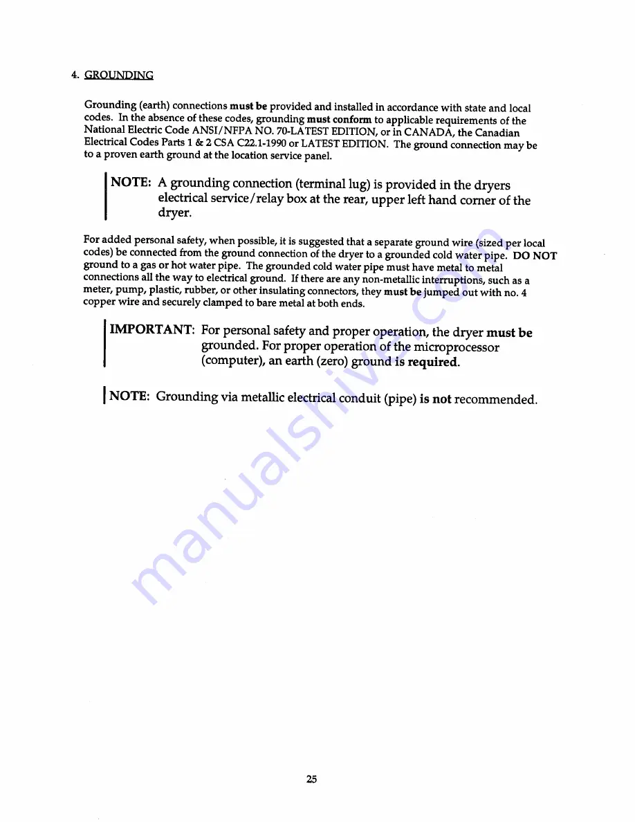 American Dryer AD-120 Installation And Operator'S Manual Download Page 28