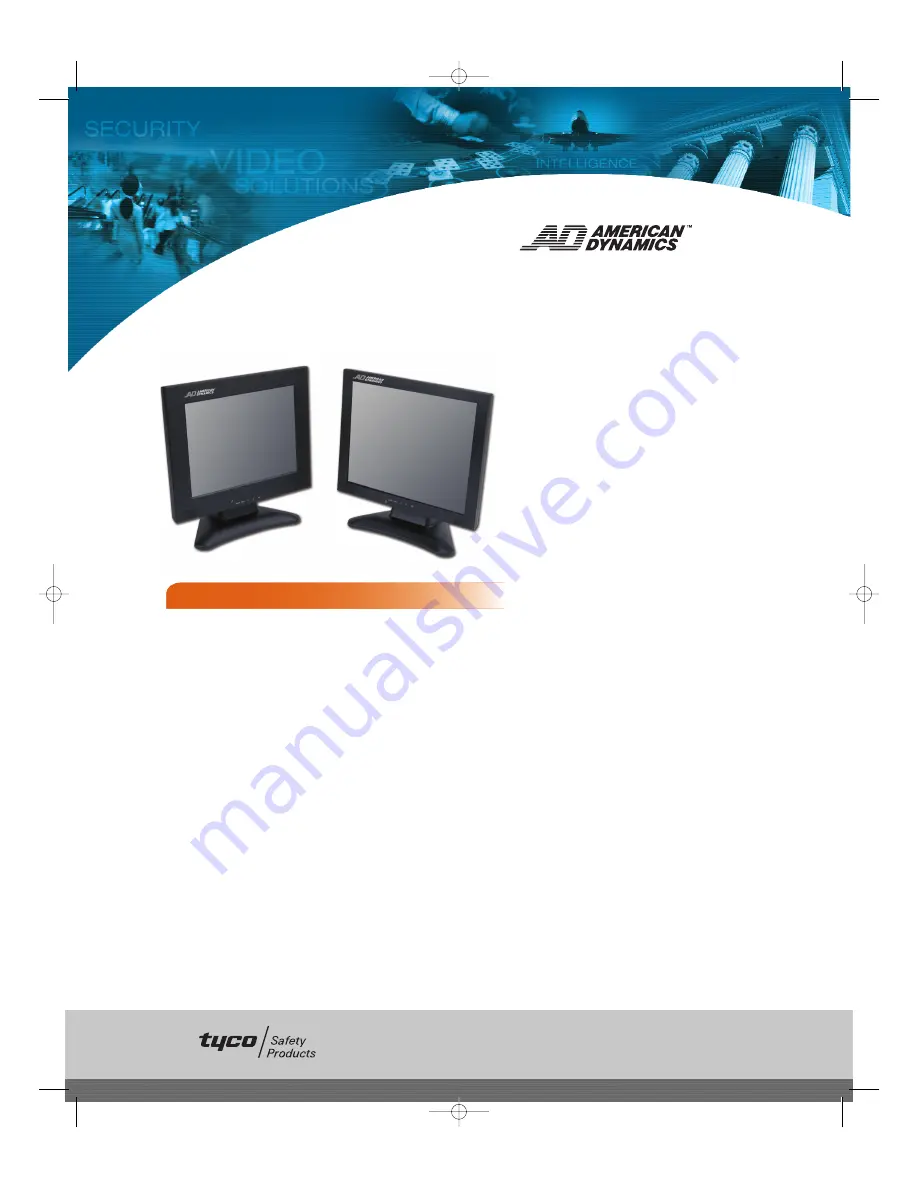 American Dynamics 15 and 17-inch CCTV Specifications Download Page 1