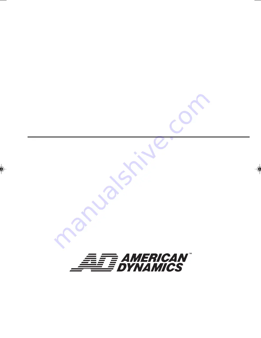 American Dynamics Tyco ADC770 Скачать руководство пользователя страница 40