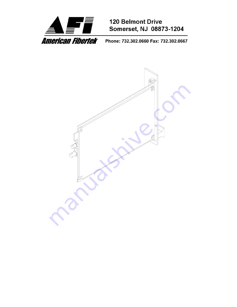 American Fibertek RRM-100 Instruction Manual Download Page 1