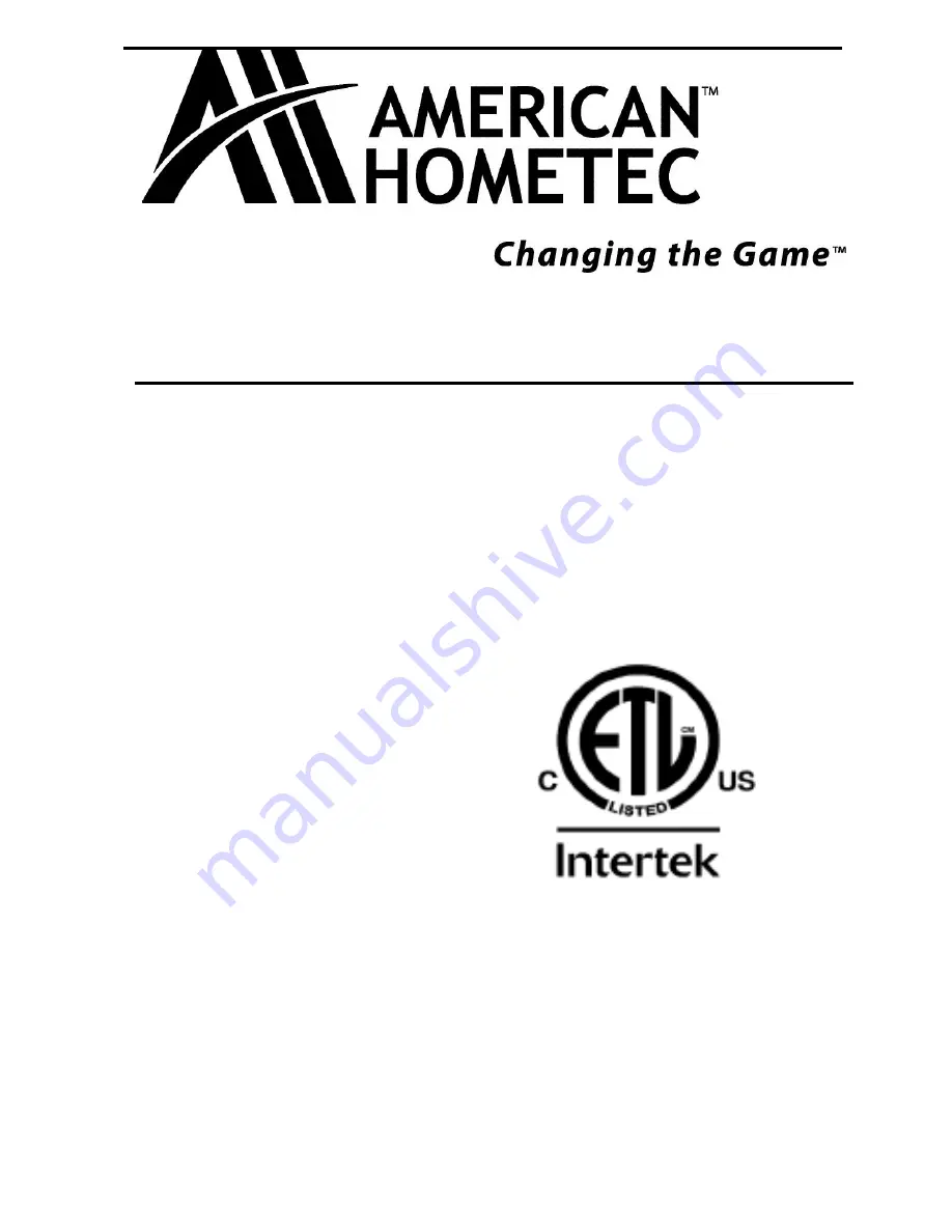 American Hometec AHQ-B03X Installation And Operation Manual Download Page 34