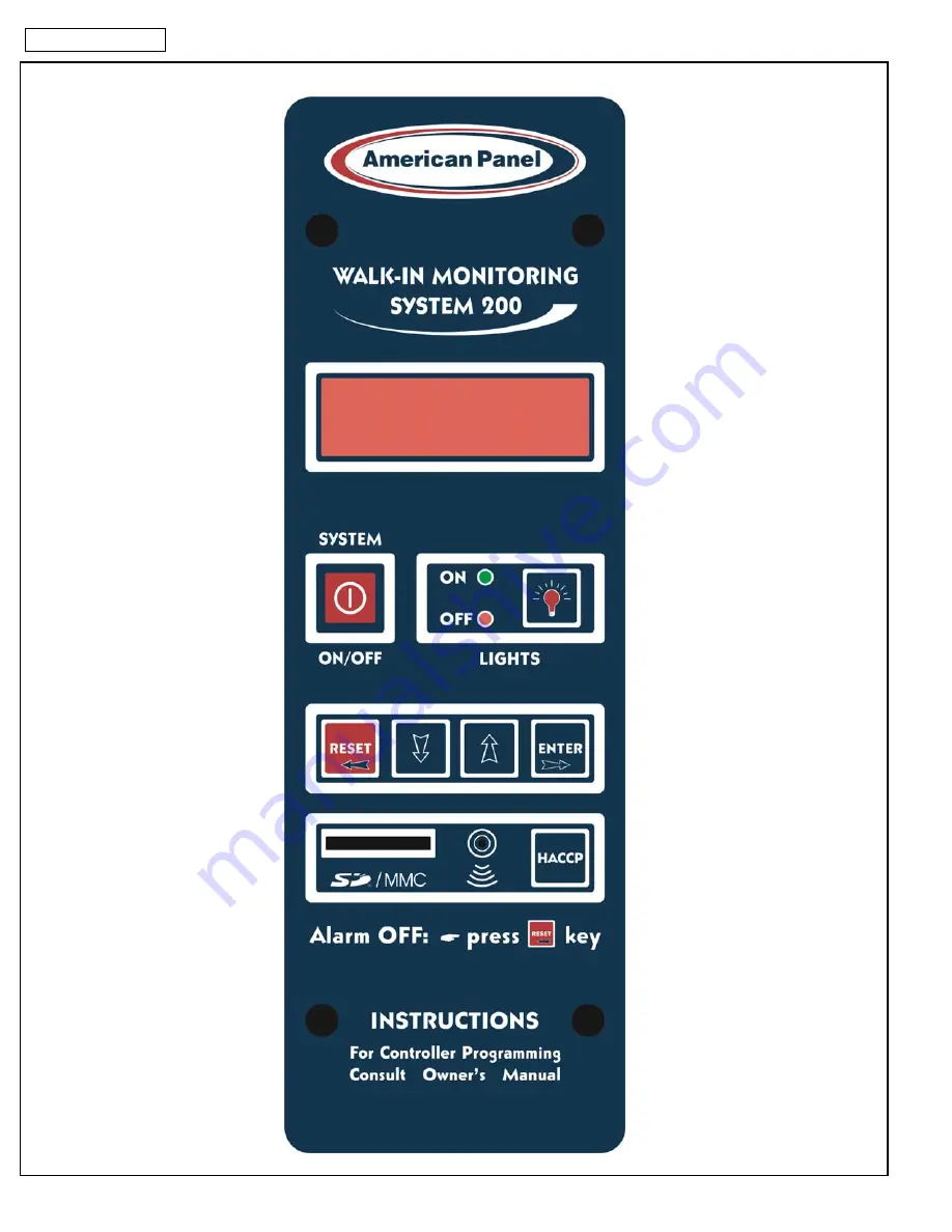 American Panel Walk-in Monitoring System 200 Owner'S Manual Download Page 6