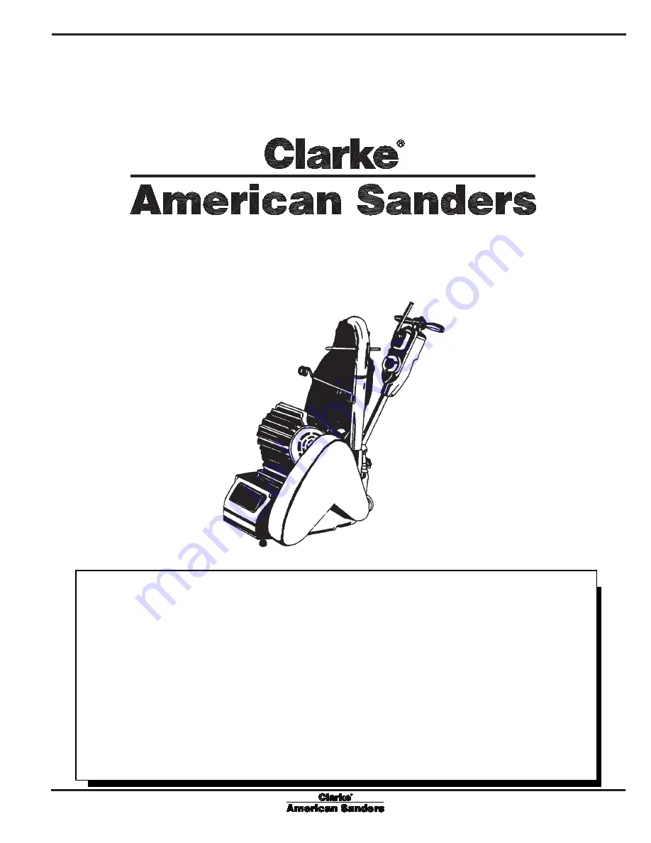 American Sanders Alto Classic 8 Operator'S Manual Download Page 1