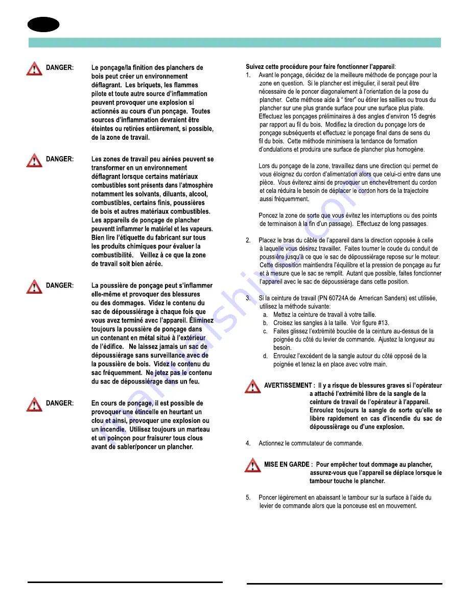 American Sanders FloorCrafter 8 07104A Operator'S Manual Download Page 44