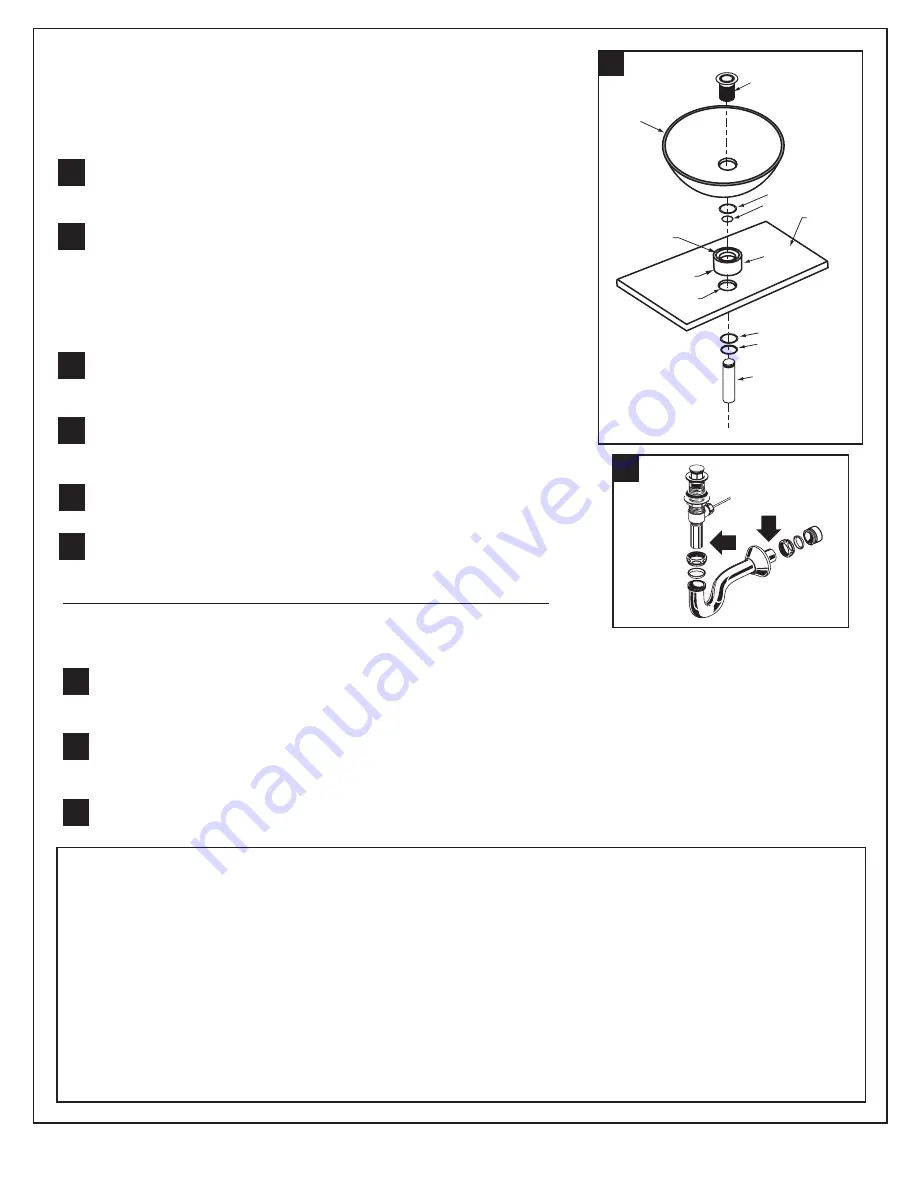 American Standard 9445.124.339 - 9445.124.339 Cardiff Vessel Stand Contemporary Style Vanity Assembly And Installation Instructions Manual Download Page 4