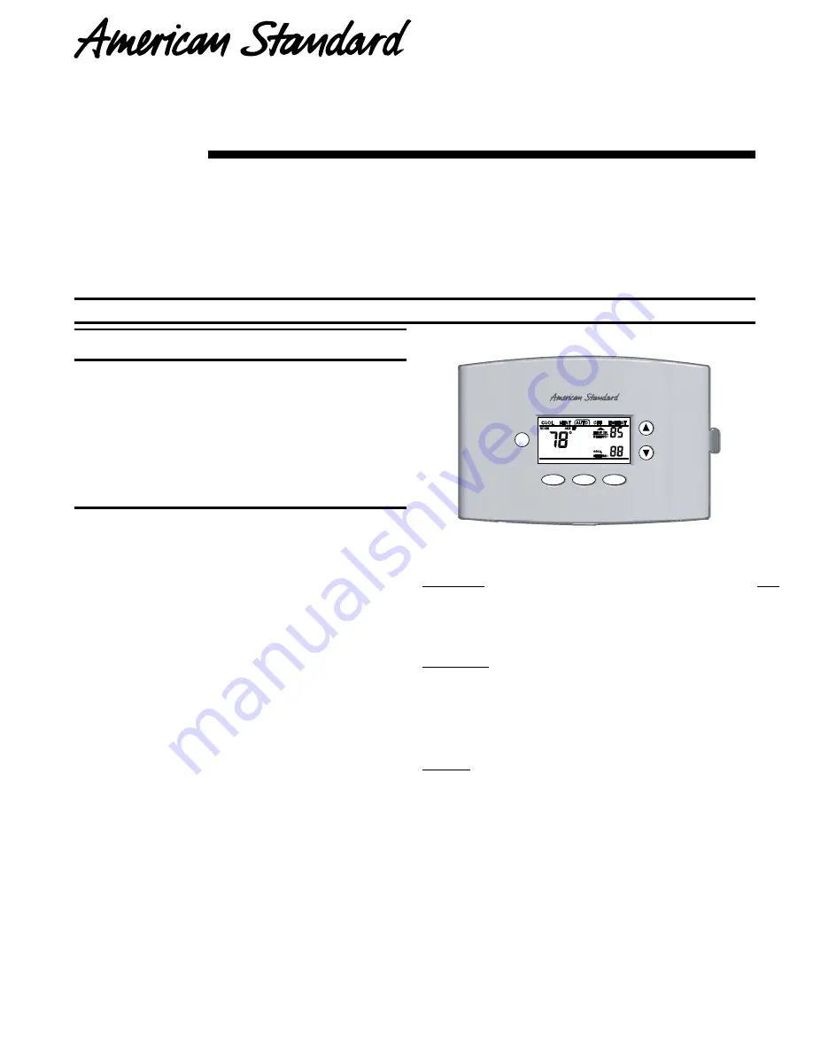 American Standard ACONT402AN32DA Скачать руководство пользователя страница 1