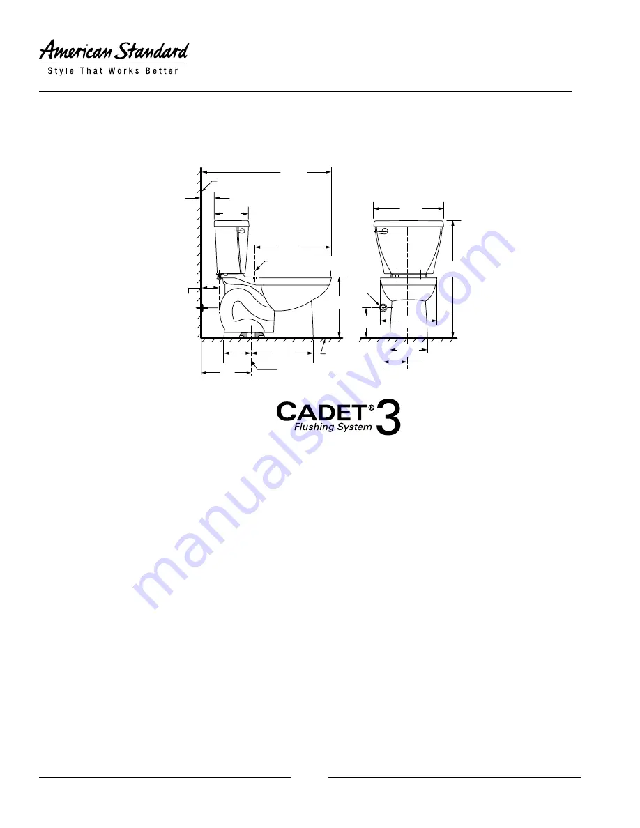 American Standard Cadet 3 Elongated 10