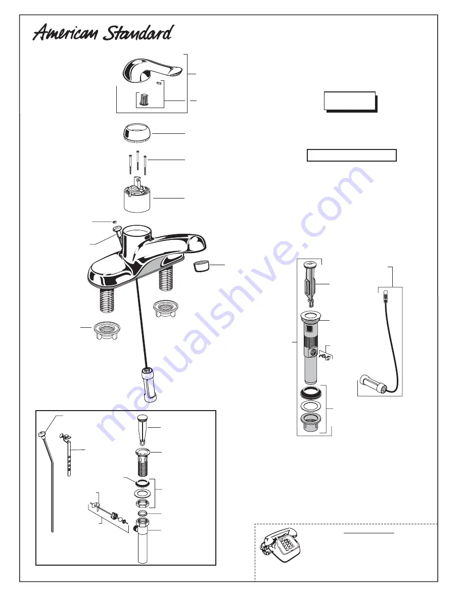 American Standard Cadet 8115 Parts List Download Page 1