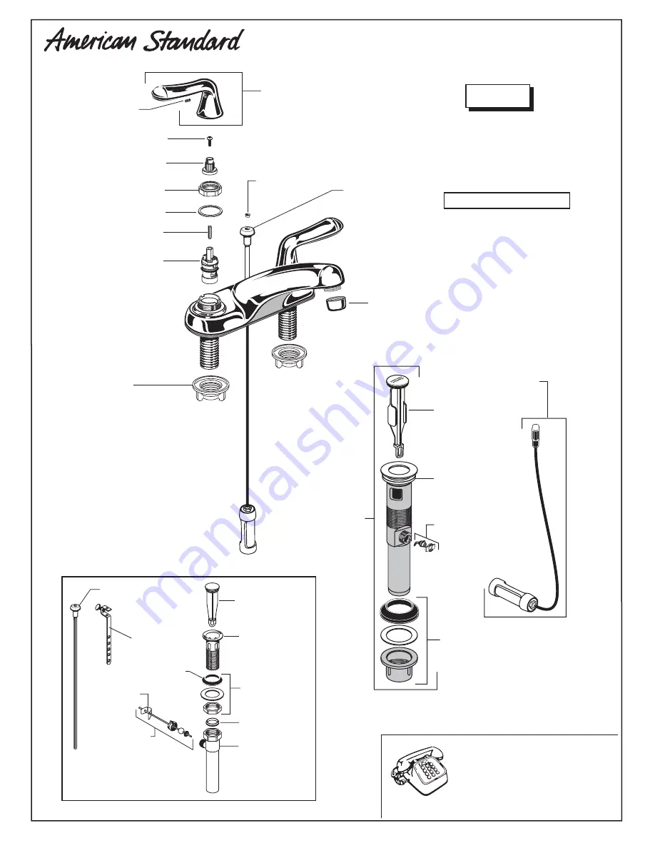 American Standard Cadet 8125 Parts List Download Page 1