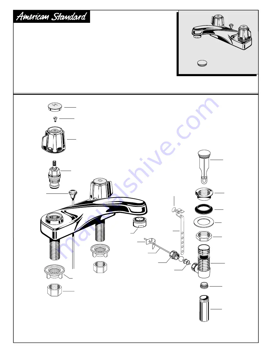 American Standard Centerset Lavatory Faucet M968120 Скачать руководство пользователя страница 1