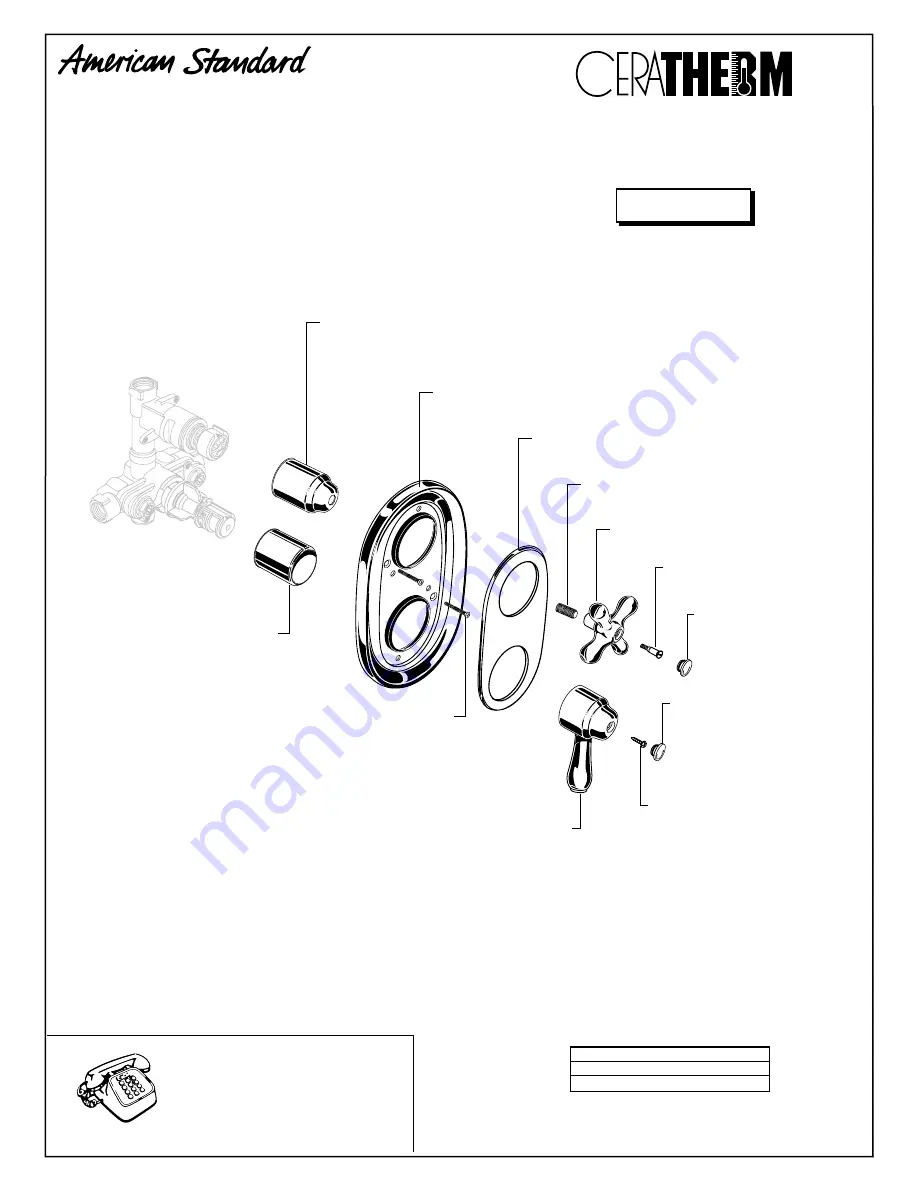 American Standard Ceratherm T050.541 Installation Instructions Manual Download Page 4