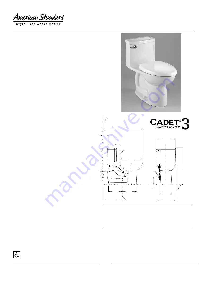 American Standard Compact Cadet 2403.012 Скачать руководство пользователя страница 1