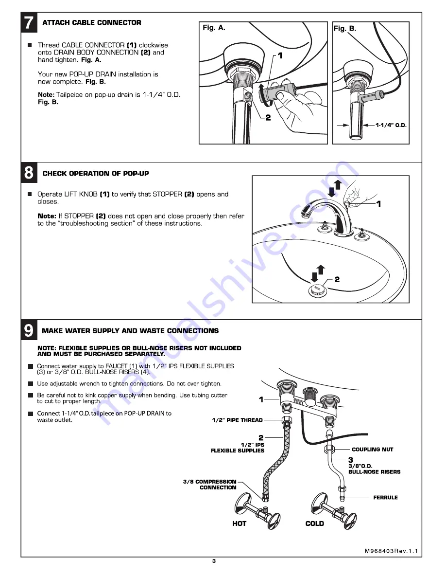 American Standard Hampton 7471.712 Installation Instructions Manual Download Page 3