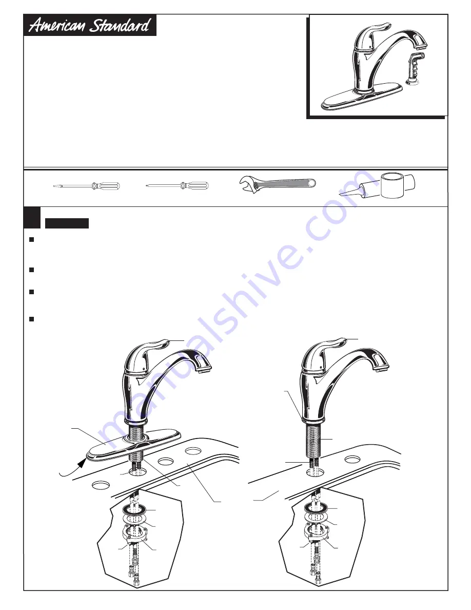 American Standard LAKELAND 4114.001 Installation Instructions Download Page 1