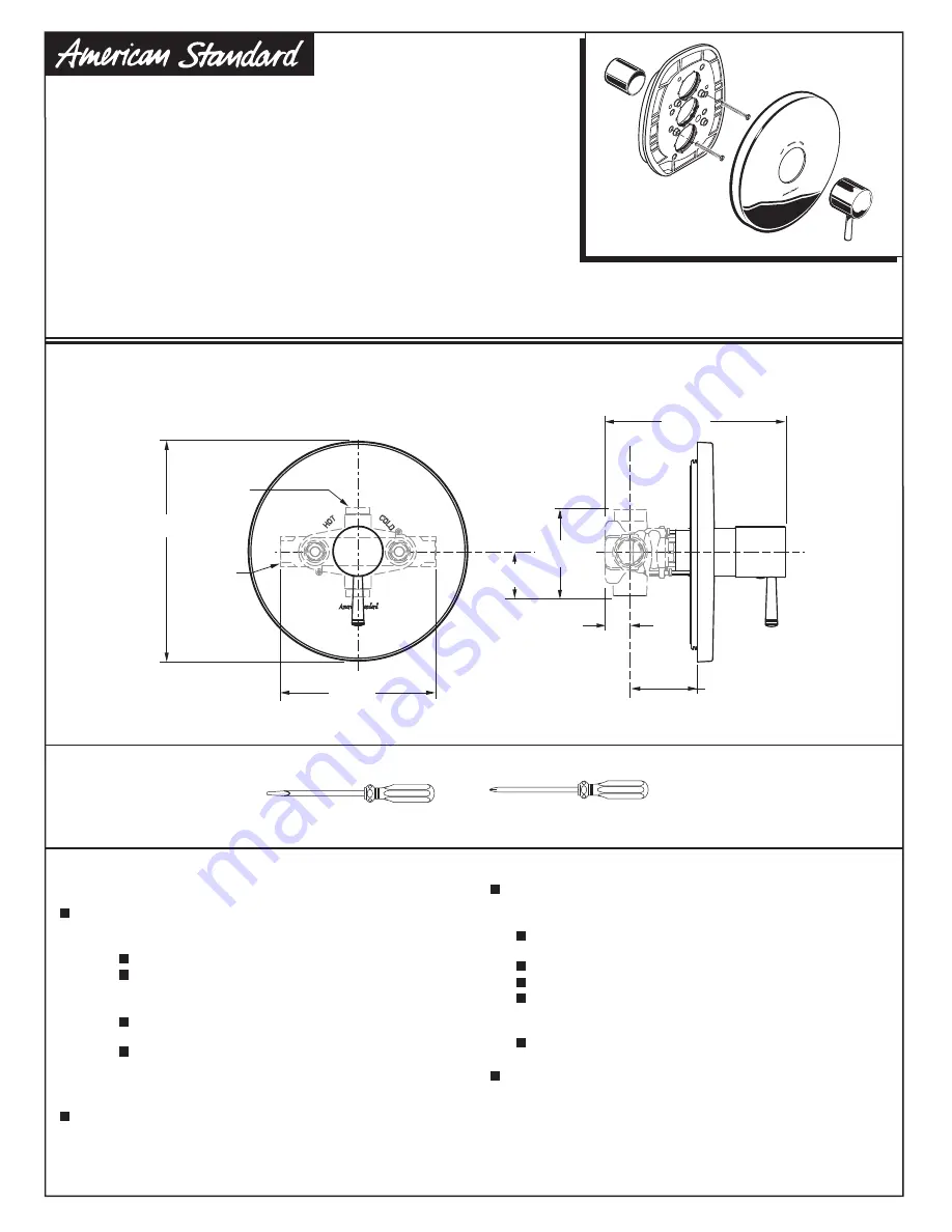 American Standard M968983 Installation Instructions Download Page 1