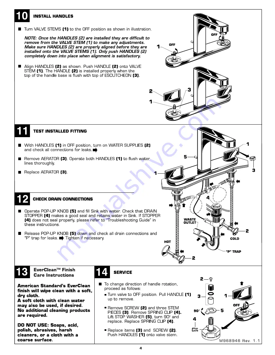 American Standard Moments 2506.801 Installation Instructions Manual Download Page 4