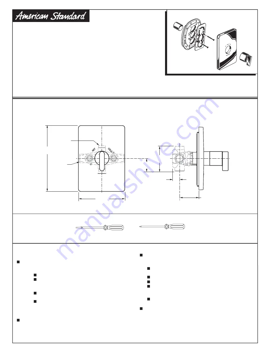 American Standard Moments T506.730 Installation Instructions Manual Download Page 1