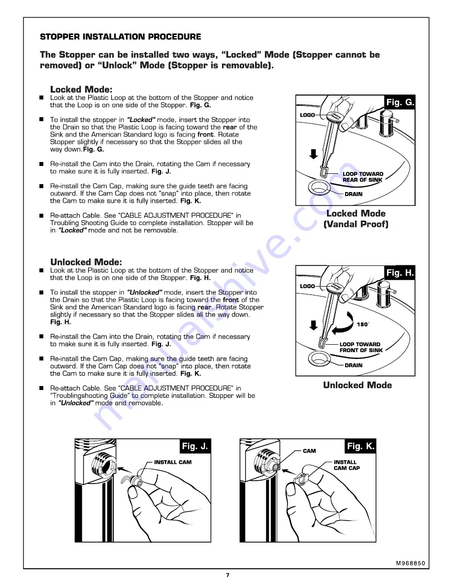 American Standard One Spread Lavatory Faucet 2064.408 Installation Instructions Manual Download Page 7