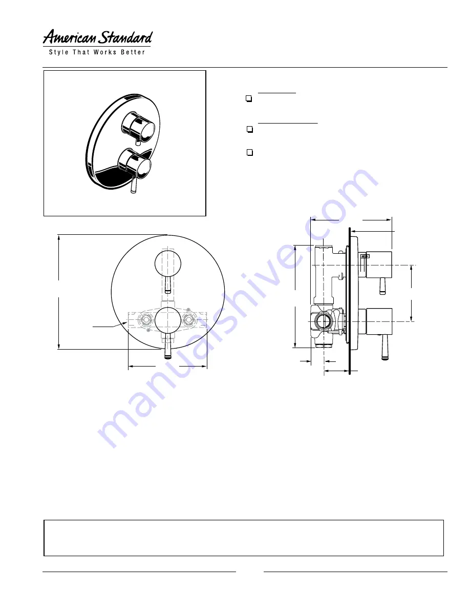 American Standard One T064.740 Скачать руководство пользователя страница 1