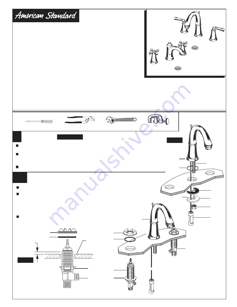 American Standard Portsmouth 7415.801 Series Installation Instructions Manual Download Page 1