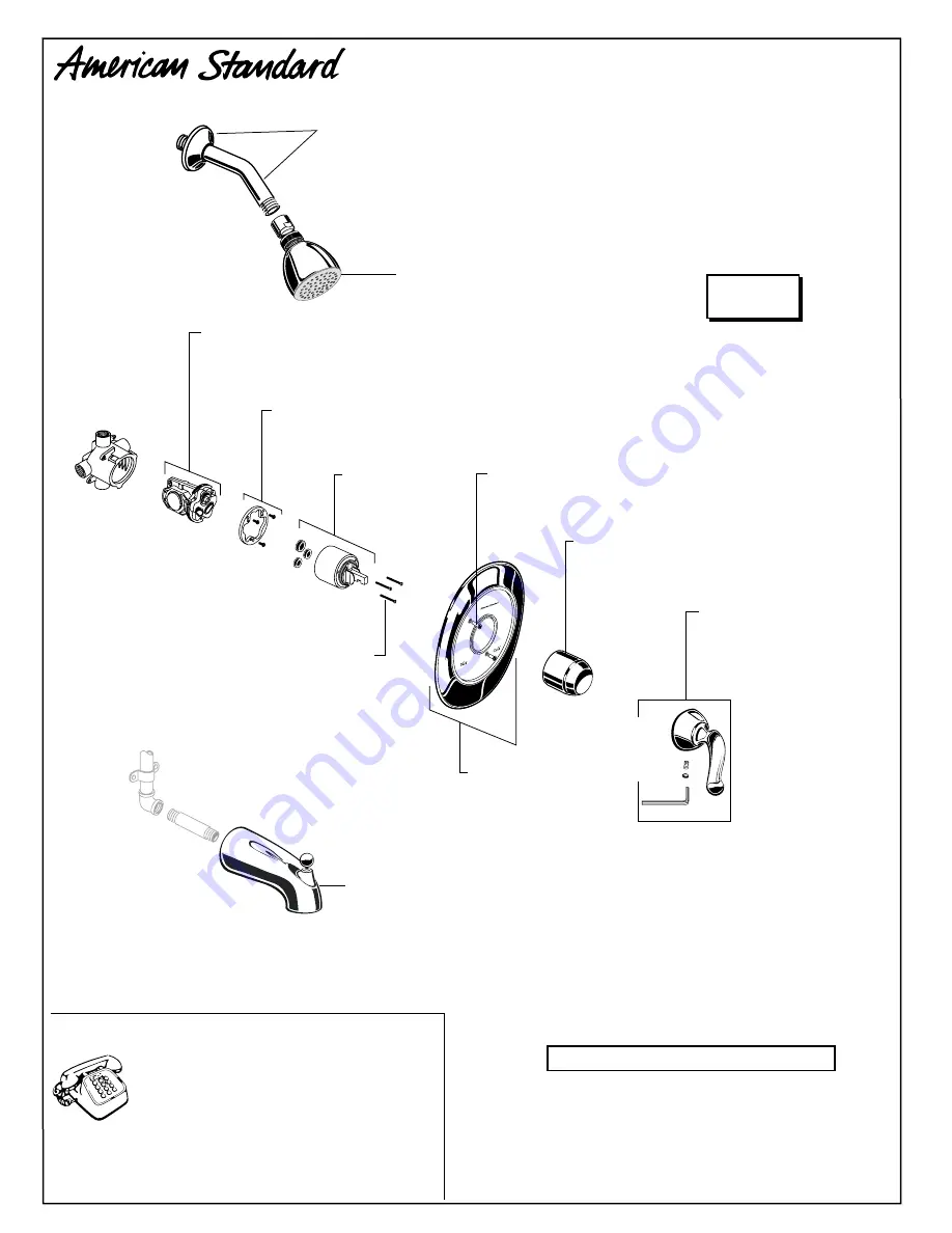 American Standard Pressure Balance Bath/Shower 4501 Installation Instructions Download Page 4