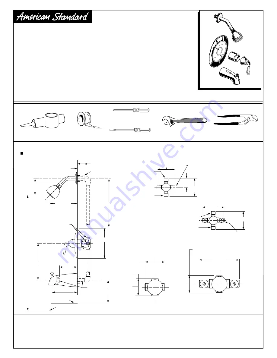 American Standard Princeton T508.50X Series Installation Instructions Download Page 1