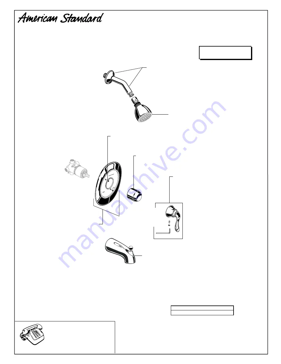 American Standard Princeton T508.50X Series Скачать руководство пользователя страница 3