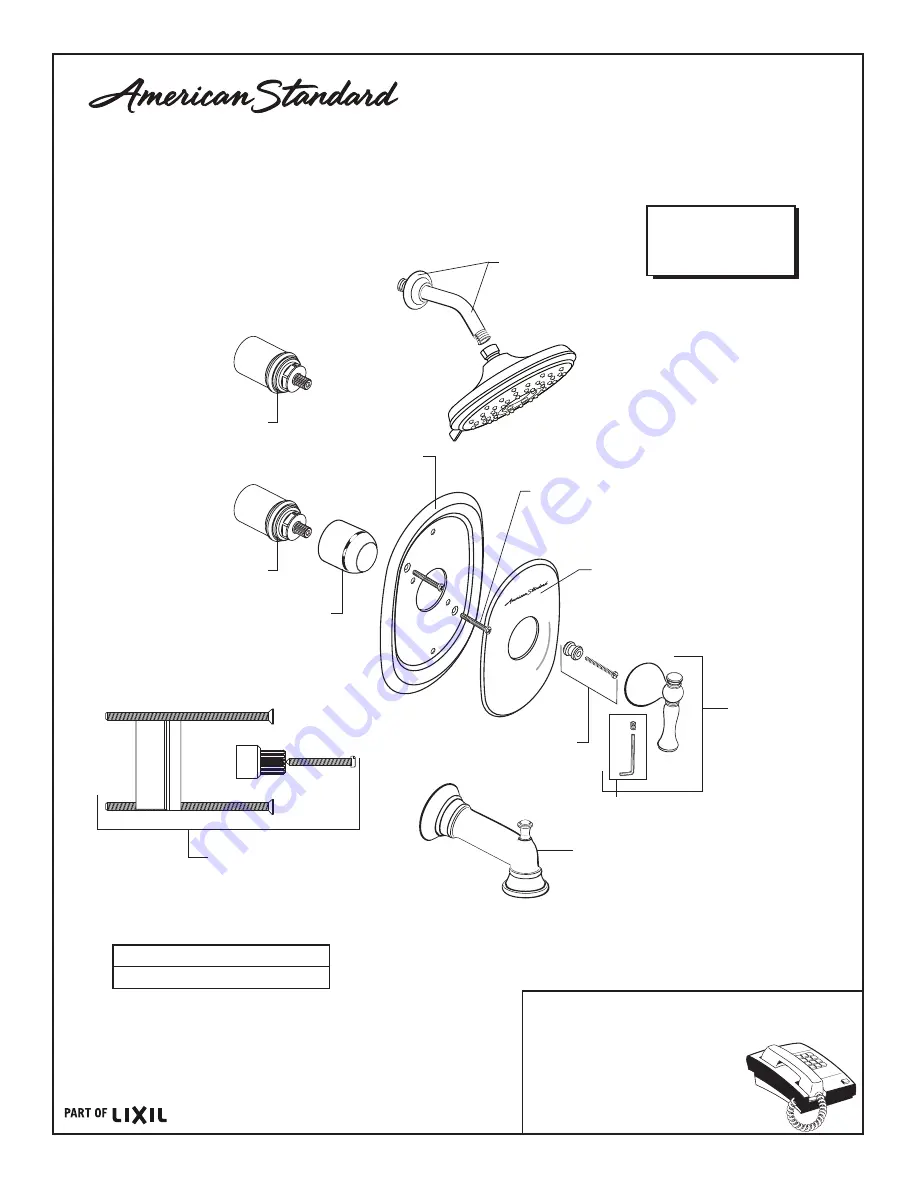 American Standard Quentin TU440507 Скачать руководство пользователя страница 4