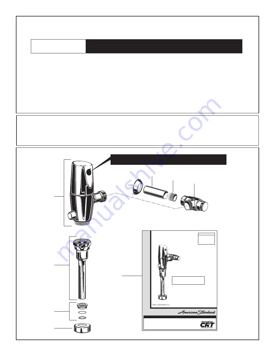 American Standard SELECTRONIC 6062.601 Installation Instructions Manual Download Page 2