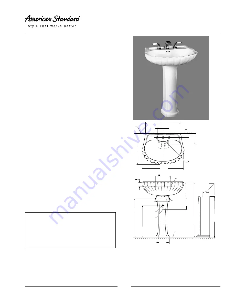 American Standard Seychelle 0230.001 Скачать руководство пользователя страница 1