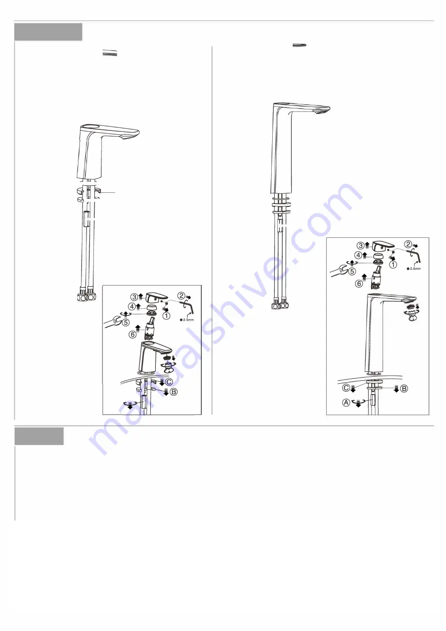 American Standard Signature FFAS1701-101500ZNO Installation & Operation Instructions Download Page 2